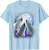 3 Animals Howling At The Moon Shirt & Gifts 3 Polar Bears Howling At The Moon Funny Polar Bear Lover T-Shirt - Baby Blue