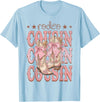 Country CowGirl Western Family Matching Rodeo Cousin Pink Boots Coquette Cow-Girl Birthday Party T-Shirt - Baby Blue