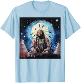 RedizStyle Crazy Horse - I Salute The Light Within Your Eyes T-Shirt - Baby Blue