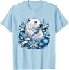 Arctic Polar Bear Snowflake Winter Christmas Christmas Polar Bear Snowflakes Winter Ornaments T-Shirt - Baby Blue