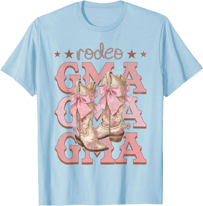 Country Cowgirl Western Family Matching Rodeo Gma Pink Boots T-Shirt