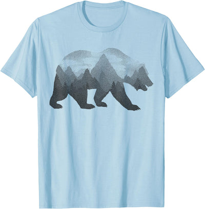 Bear Double Exposure Surreal Wild Animals T-Shirt