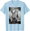 Funny Rabbit & Jesus Selfie, Easter, Religious, Christian T-Shirt in Baby Blue