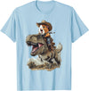 Animal Cowboy Guinea Pig Rex Cowboy T-Shirt - Baby Blue