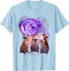 Hamsters Howling at The Moon Shirt - Funny Hamster T-Shirt - Baby Blue