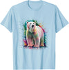 Colorful Watercolor Animal Designs Polar Bear Men Woman Colorful Watercolor Polar Bear T-Shirt - Baby Blue