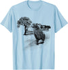 Ma2ca Skater Bear Tee Skating Skateboard TShirt - Baby Blue