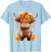 Western Shirts for Girls Men, Highland Cow Gifts Cow, Scottish Highland Cow, Western Wear, Highland Cow T-Shirt - Baby Blue