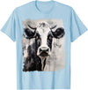 Noah&Friends A Black White Cow T-Shirt - Baby Blue