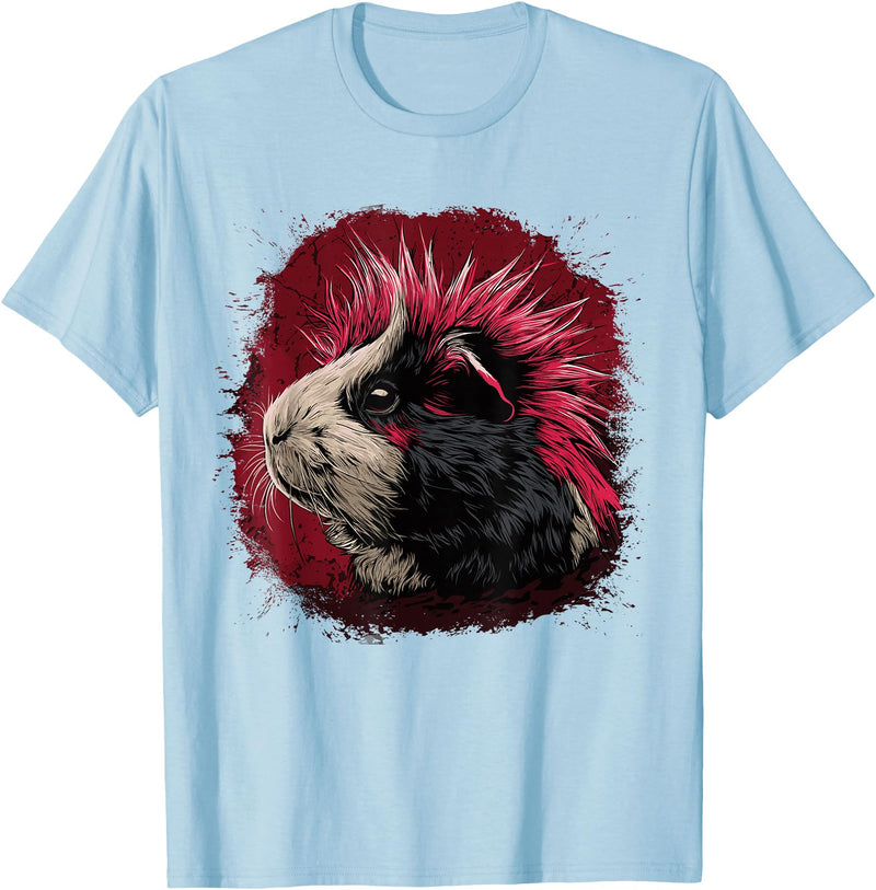 Guinea pig pet love Guinea Pig Punk T-Shirt - Baby Blue
