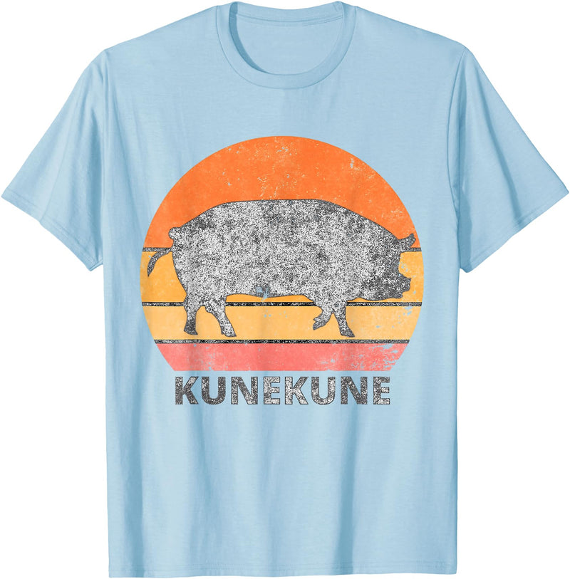 Pig Lover ApparelGIFTCo. Vintage Just A Girl Who Loves Kunekune Pig T-Shirt - Baby Blue