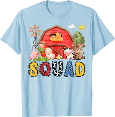 Farm Cow Birthday Boy Party Matching Squad Matching Family T-Shirt