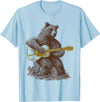 BEAR TEE Bear plays guitar for men and women T-Shirt - Baby Blue