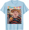 Pig John Pork Mexico Meme John Pork Funny Pig Man Mexican Fiesta Cinco de Mayo Taco T-Shirt - Baby Blue