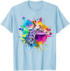 Funny Giraffe Gift Ideas Colorful Giraffe Graphic Cute Giraffe cool Animal lover T-Shirt - Brown