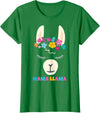 Llama Shirts & Alpaca Gifts Mama Llama Mom Christmas Birthday Mothers Day T-Shirt - Kelly Green