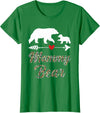 Bear Family Matching Leopard Happy Mother's Day Womens Mammy Bear Leopard Fun Mother's Day Bear Cub Matching Family T-Shirt - Kelly Green