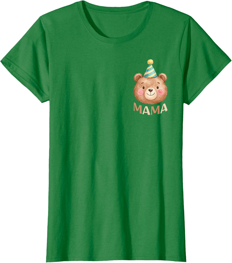 Beary First Birthday Family Matching Party TEE Mama Bear 1st Birthday Boy Girl Family Matching Party T-Shirt - Kelly Green