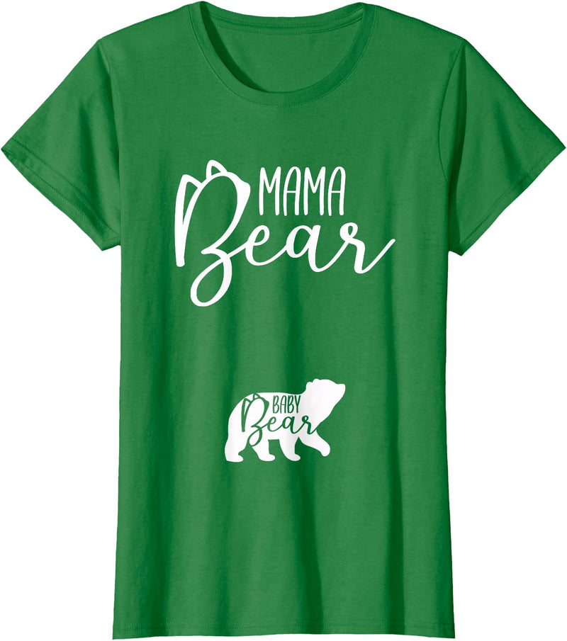 Awesome Matching Family Outfits Baby Bear - Mama Mommy New Mom Pregnancy Announcement Gift T-Shirt - Kelly Green