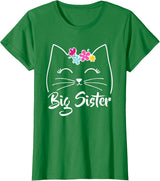 Best Cat Humor Tees & Gifts Big Sister Cute Kitty Cat Lover Pets T-Shirt