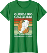 Humor Guinea Pig Design Piggy Design for your Guinea Pig Grandma T-Shirt - Kelly Green