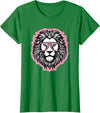 BALARI Cute Pink Lion Wild Animal Lion Lover Women Girls T-Shirt - Kelly Green