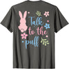 Cute Rabbit Lover Bunny Graphic T-Shirt (Brown) in Asphalt Grey