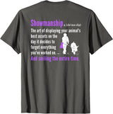 Show Pig T-Shirt Show Pig Showmanship Shirt Livestock Showing Back Print T-Shirt - Asphalt Grey
