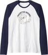 Disney Nightmare Before Christmas Halloween Zero Haunted Raglan Baseball Tee - Navy Blue/White