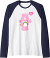 Care Bears Cheer Bear Raglan Baseball Tee - Navy Blue/White