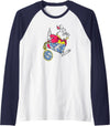 Alice in Wonderland - Late White Rabbit Raglan Baseball Tee in Navy Blue/White