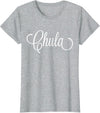 The Spanish Cow Women's Chula Spanish Cute Black X-Small Modern Letter Print T-Shirt - Heather Grey