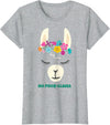 Llama Shirts & Alpaca Gifts No Prob Llama Christmas Women Kids Girls Birthday T-Shirt - Heather Grey