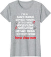 Proud Horse Show Mama Horse Show Mom Definition T-Shirt - Women's Black X-Small Classic Fit Short Sleeve Cotton Polyester Modern Lace Embellishment Mother's Day - Heather Grey