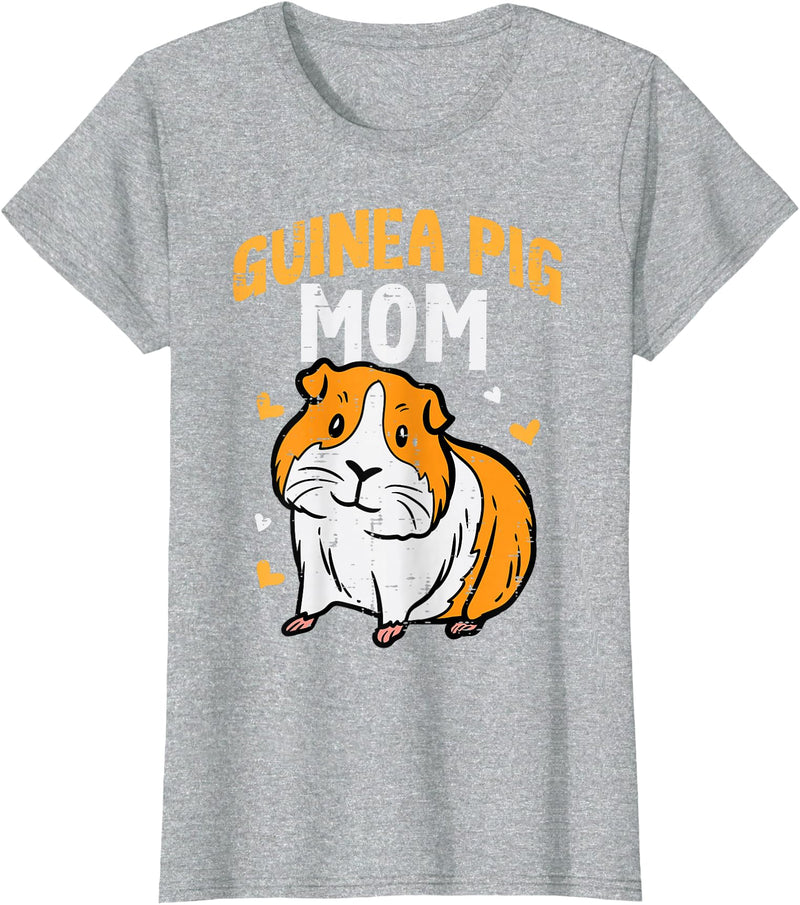 Guinea Pig Shirts For Men Women Kids Gift Guinea Pig Mom Cute Cavy Mama Mommy Mothers Day Animal Women T-Shirt - Heather Grey