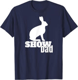 Show Dad Rabbit County Fair Livestock T-Shirt in Navy Blue