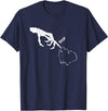 Guinea Pig Boop Skeleton Halloween Boys Girls Guinea Pig Scary Skeleton Hand Boop Funny Spooky Halloween T-Shirt - Navy Blue