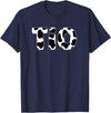 Zynx Matching Family Cow Birthday Matching Cow Birthday Cow Print Pattern Tio T-Shirt - Navy Blue