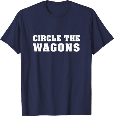 Cow Football Circle the Wagons Buffalo Football T-Shirt