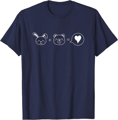 Bunny and Bear Love Couple - Love Story - Valentine's Day T-Shirt