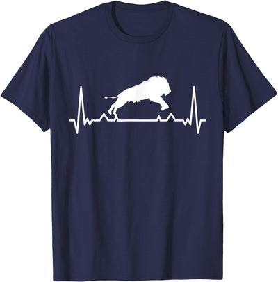 Africa Lion Safari Animal Heartbeat Gift Lion T-Shirt