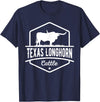 Farm and Longhorn Gift for Men and Cattle Clothing Texas Longhorn Cattle - Longhorn Cow For Cattle Farmer T-Shirt - Navy Blue