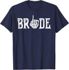 Skull Skeleton Halloween Wedding Bachelorette Bride Skeleton Ring Finger Halloween Wedding Bachelorette T-Shirt - Navy Blue