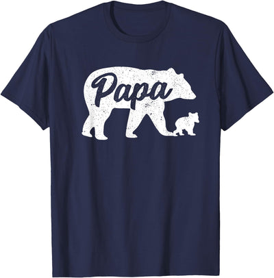 Vintage Papa Father Bear with 1 Cub father's Day T-Shirt