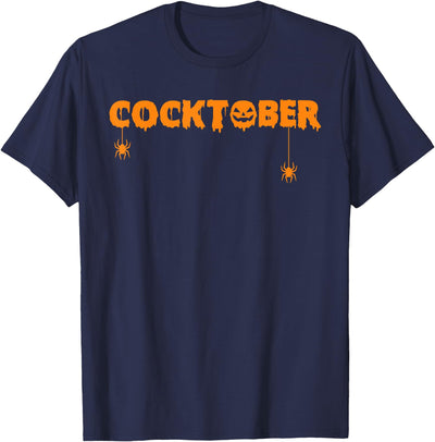 Funny Adult Halloween Costume Halloween Shirt for Adult Men, Happy Cocktober Inappropriate T-Shirt