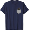 Funny Black Bear In Your Pocket Co Funny Black Bear In Your Pocket Animal T-Shirt - Navy Blue