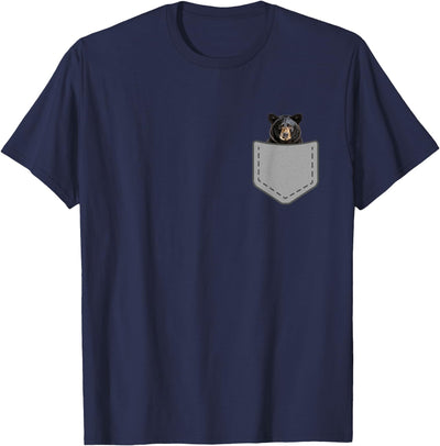 Funny Black Bear In Your Pocket Animal T-Shirt