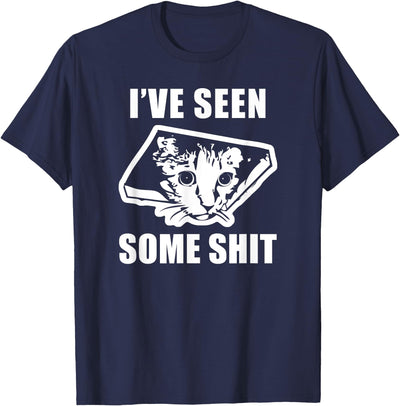 Funny Cat Dad Memes I’ve Seen Some Shit Ceiling Cat Quote T-Shirt