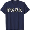 Cow Print Matching Family Apparel Papa Cow Print Family Matching Father's Day T-Shirt - Navy Blue