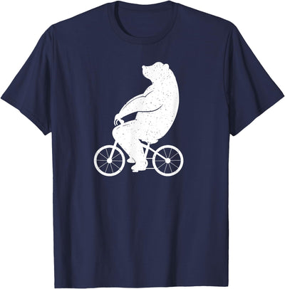 Bear on bicycle cyclist bicycle cycle outfit T-Shirt